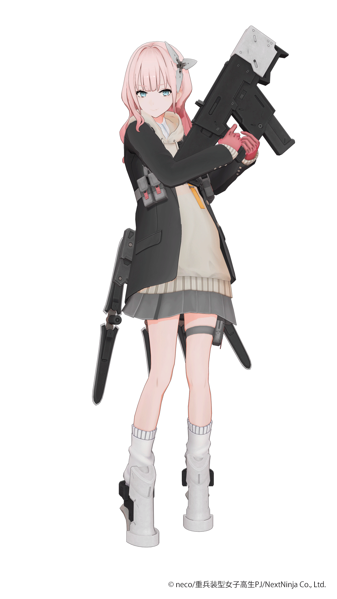 『重兵装型女子高生』のゲーム化が決定。猫の目線で少女たちとの日常を体感_002