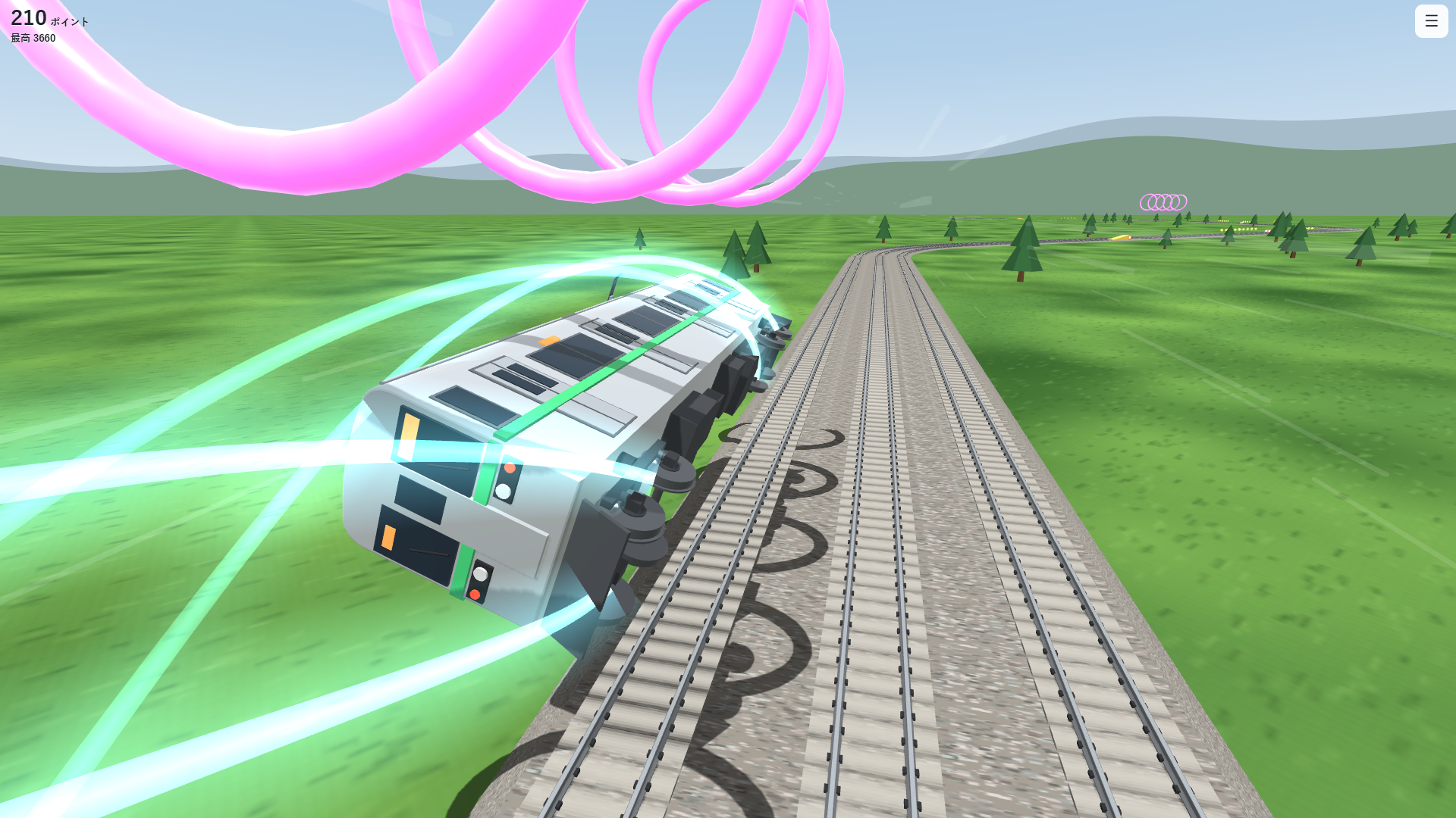 【無料】“電車”を縦横無尽に操作しながら進むランゲーム『アクロバティックトレイン』がSNSで話題_003