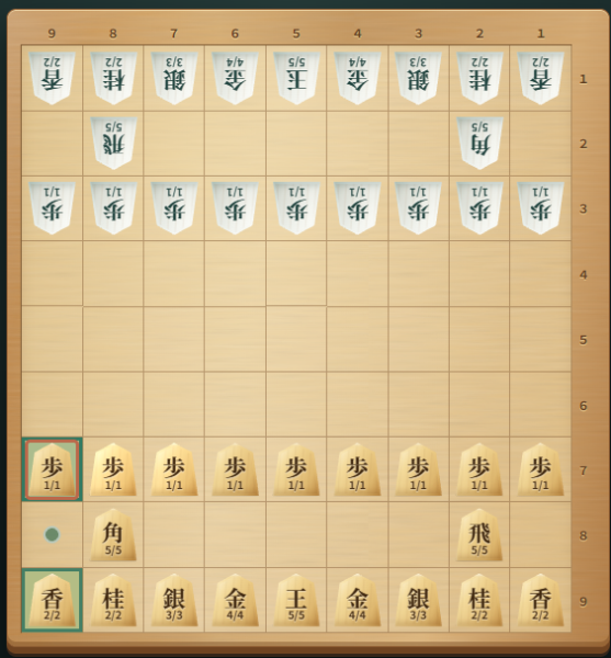 “将棋”っぽいゲーム『まるで将棋だな!』が無料公開。融合、体力制、挟んだら全部とれる、駒の移動強化も設定可能
_002