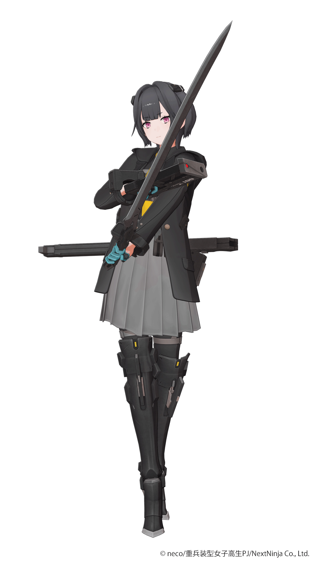 『重兵装型女子高生』のゲーム化が決定。猫の目線で少女たちとの日常を体感_001