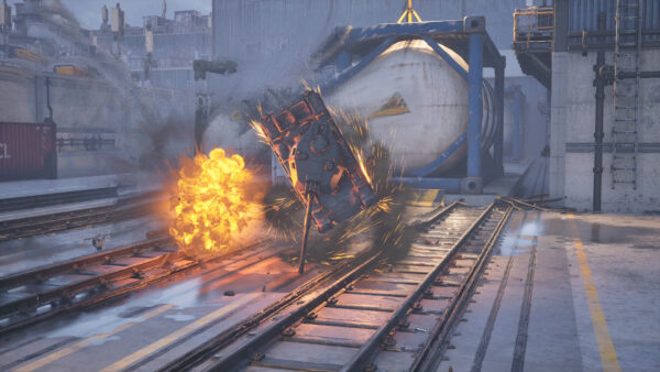 『SLAM TANK』体験版を公開。砲塔をぶん回しブースターできりもみ空中ダッシュをキメる“戦車”アクションゲーム
_002