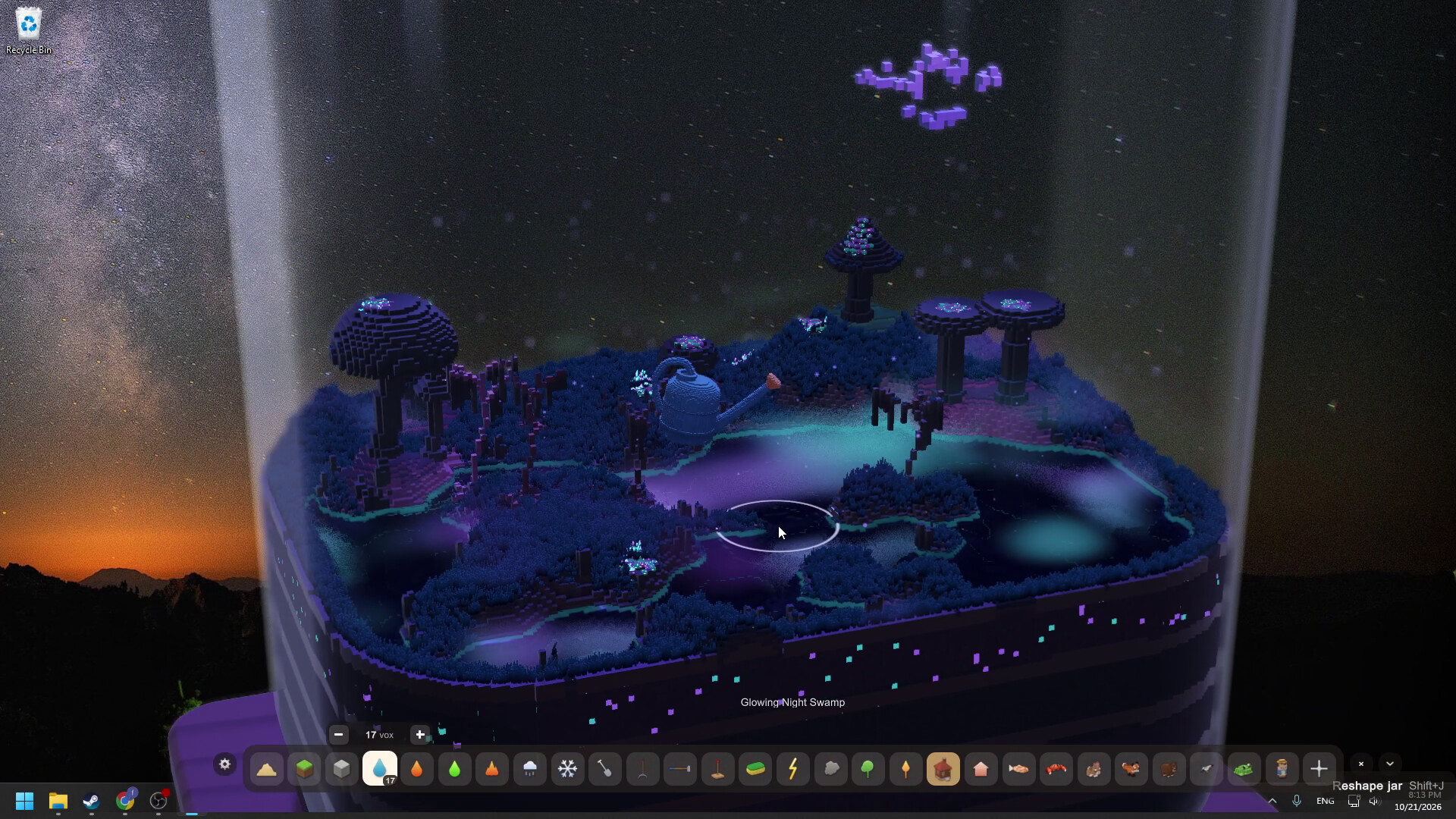 『Terraglass』が面白そう。「ガラス瓶」の中に自分だけの小さな世界を作るゲーム_005