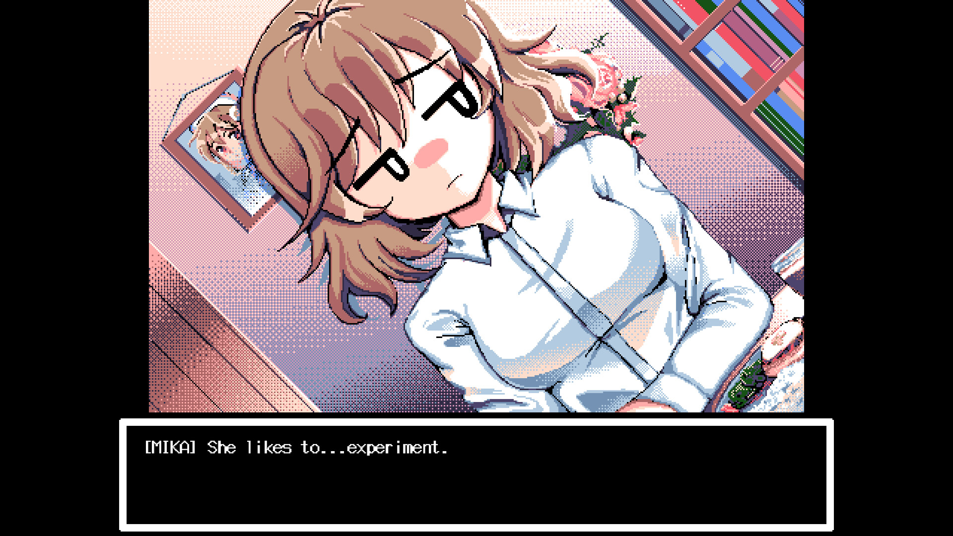 【無料】PC-98風の百合ビジュアルノベルゲーム『if you stay』10月22日にSteam・itch․ioで配信開始_004