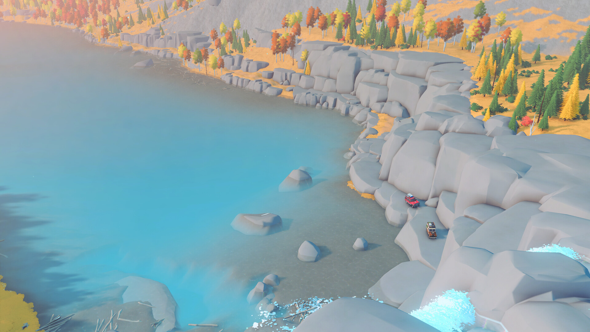 『over the hill』本日10月15日リリース。「最大4人」で“危険すぎるオフロード”を乗り越え大自然をドライブするゲー_005