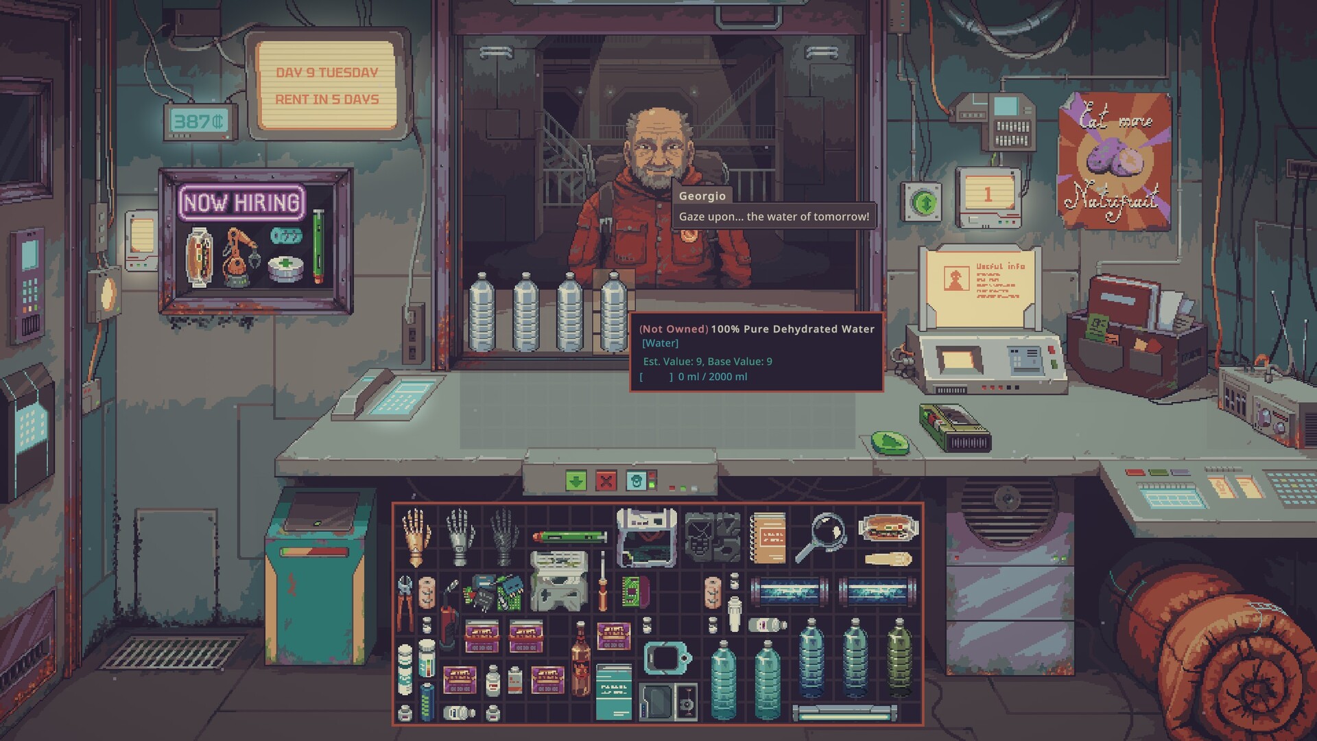 『Probably Stolen』体験版がSteamで配信中。サイバーパンク世界で自分だけの店を営むゲーム
_001