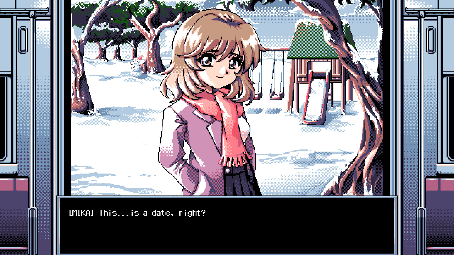 【無料】PC-98風の百合ビジュアルノベルゲーム『if you stay』10月22日にSteam・itch․ioで配信開始_001