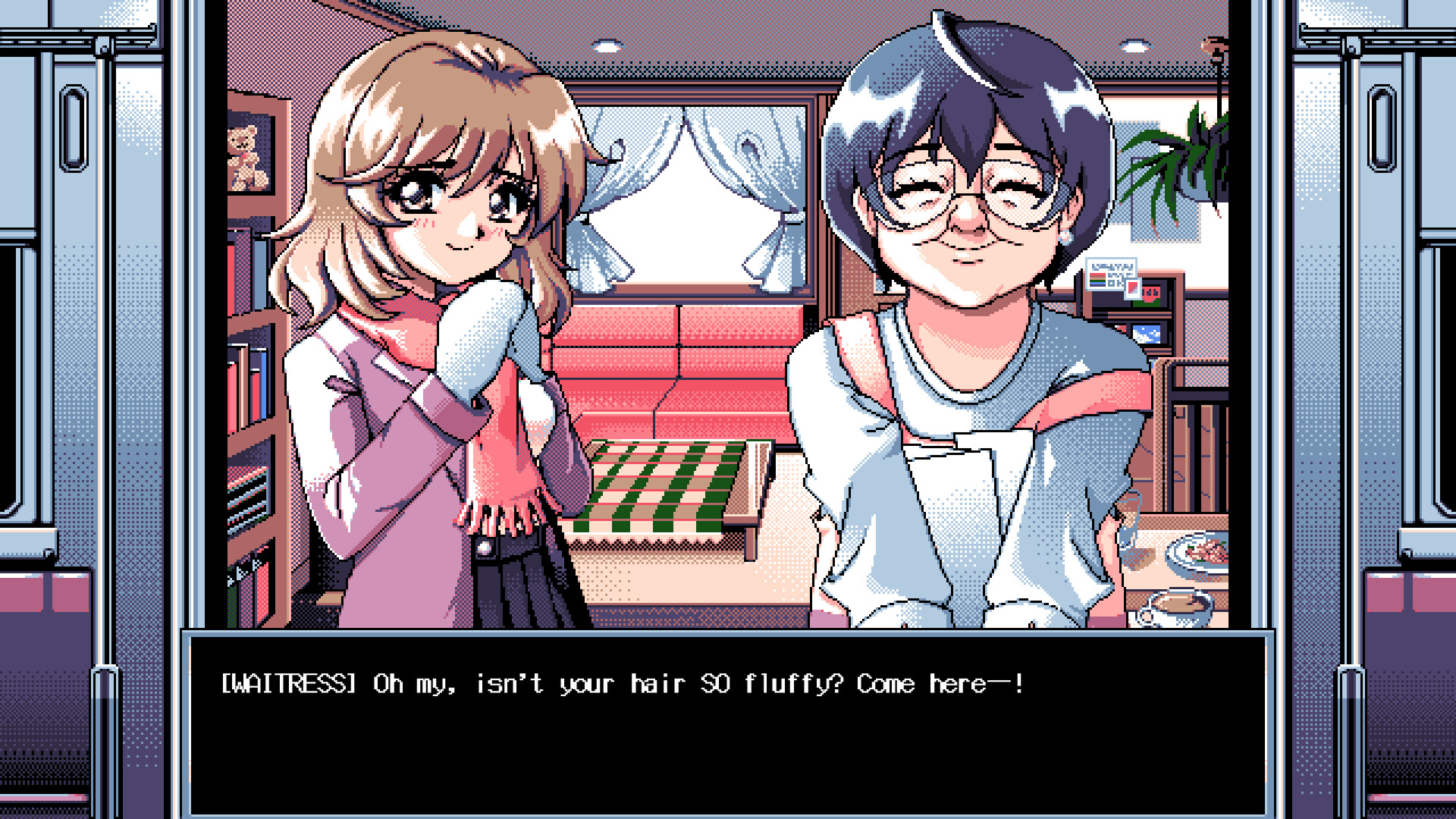 【無料】PC-98風の百合ビジュアルノベルゲーム『if you stay』10月22日にSteam・itch․ioで配信開始_003