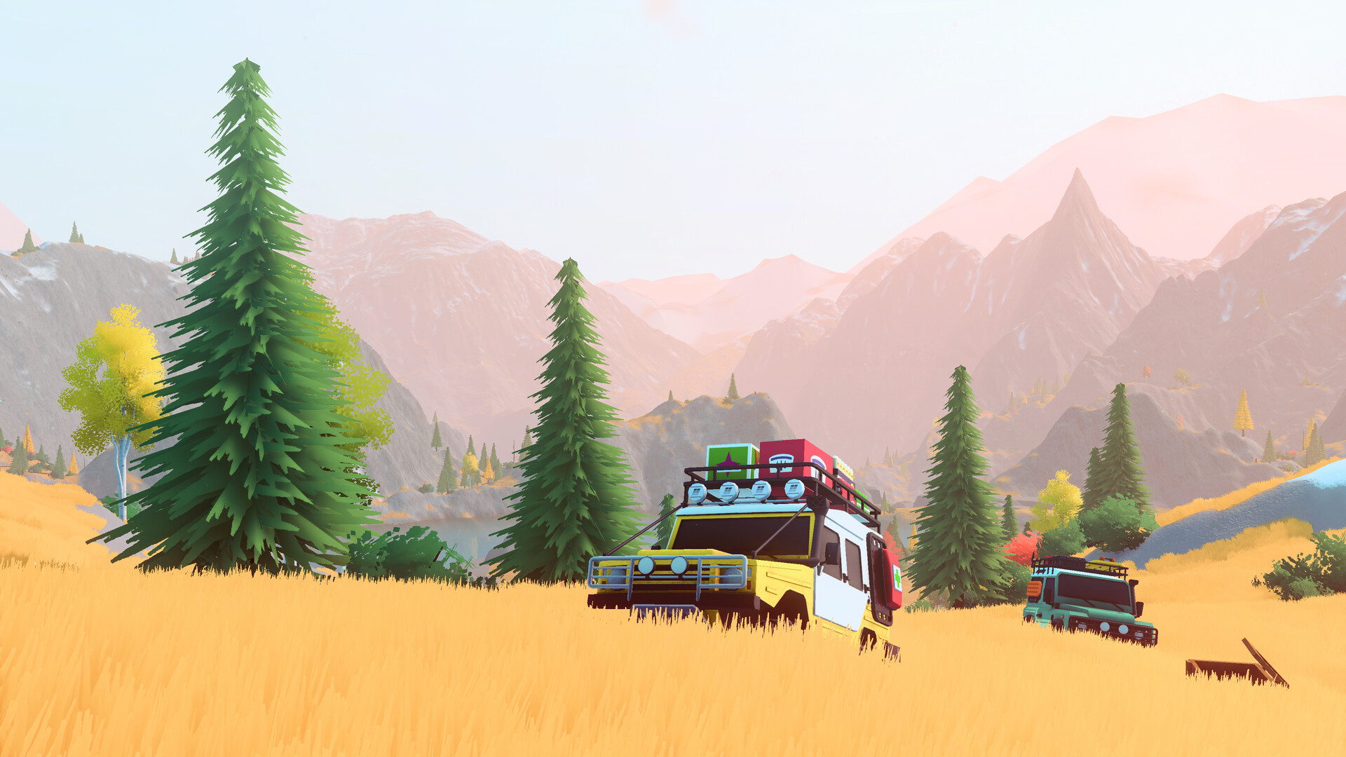 『over the hill』本日10月15日リリース。「最大4人」で“危険すぎるオフロード”を乗り越え大自然をドライブするゲー_001