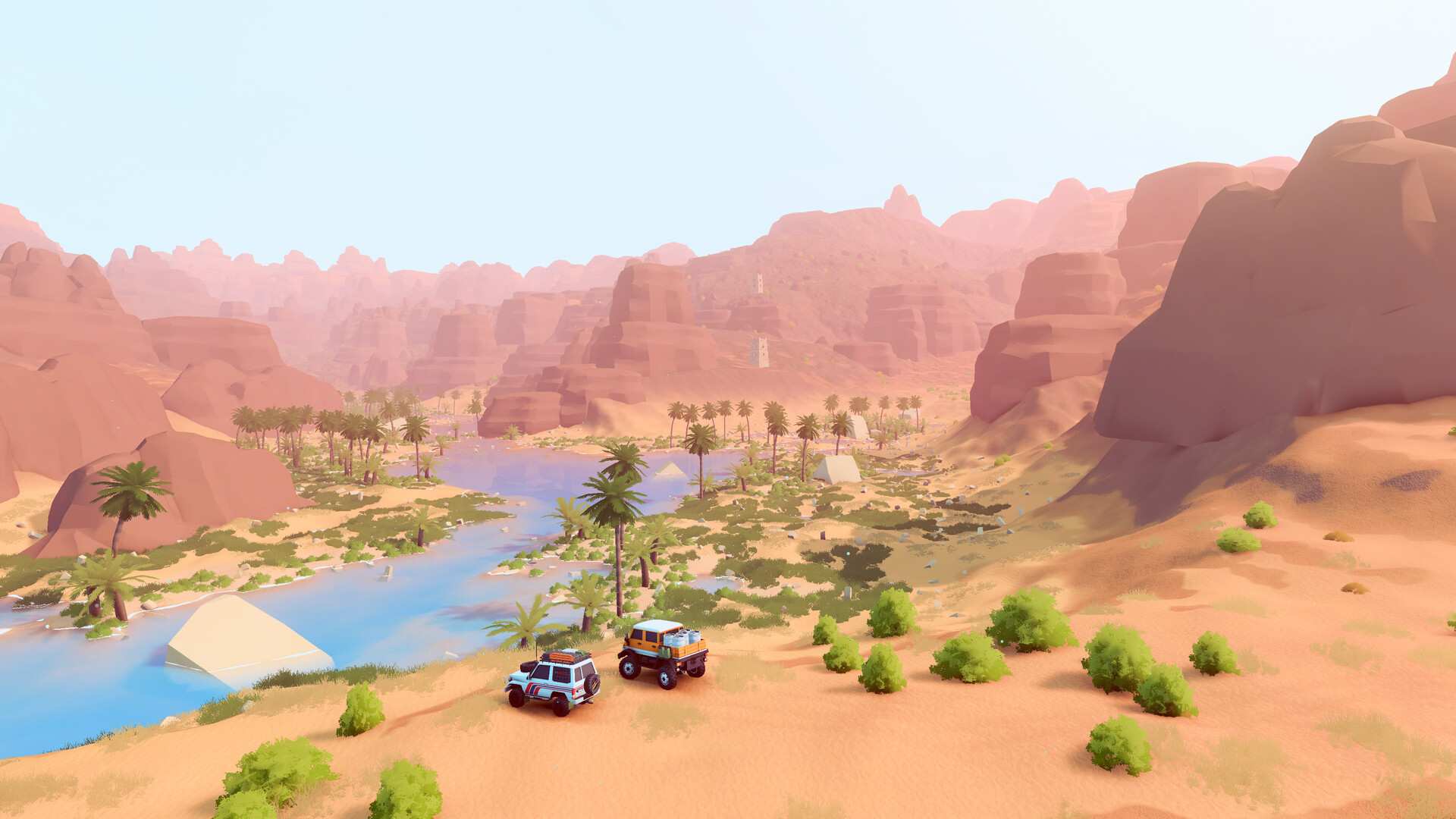 『over the hill』本日10月15日リリース。「最大4人」で“危険すぎるオフロード”を乗り越え大自然をドライブするゲー_003