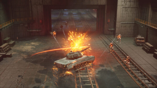 『SLAM TANK』体験版を公開。砲塔をぶん回しブースターできりもみ空中ダッシュをキメる“戦車”アクションゲーム
_001
