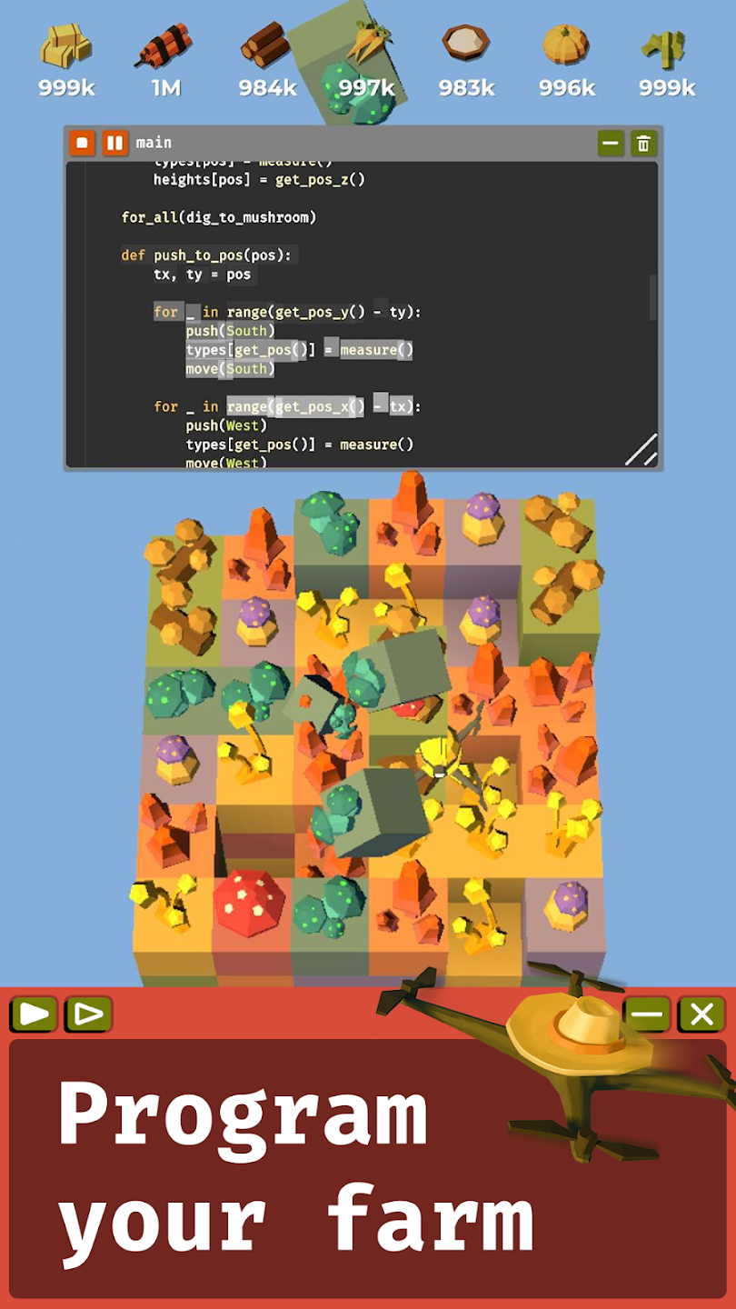 『農家は Replace() されました』モバイル版が11月2日リリース。プログラミングで農場を自動化するゲーム_001