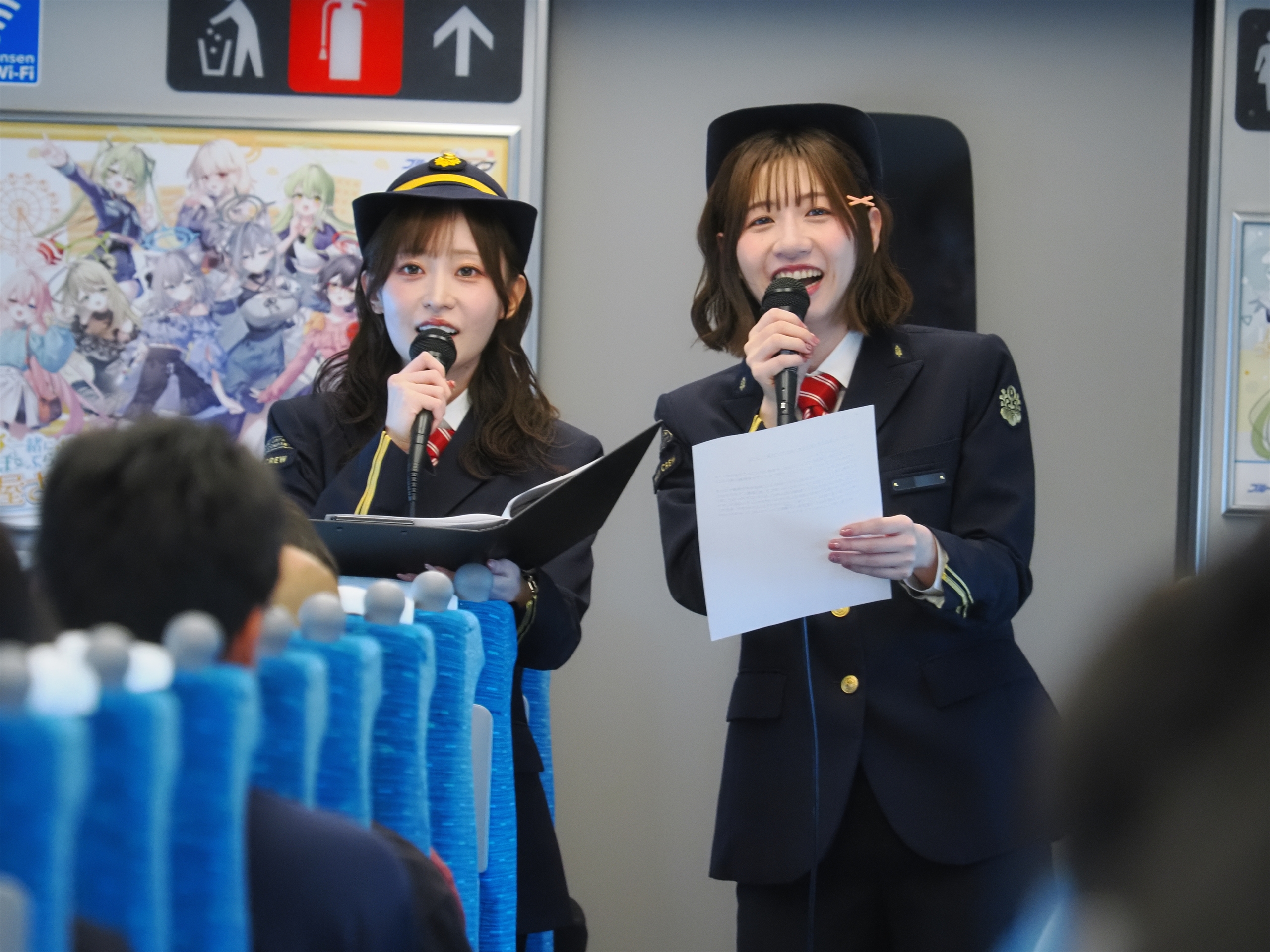「ブルアカ新幹線」レポート:乗務員姿のキャスト陣と東京から名古屋へと向かう。最高すぎた旅の思い出を撮影してきたので見てくれないか_011