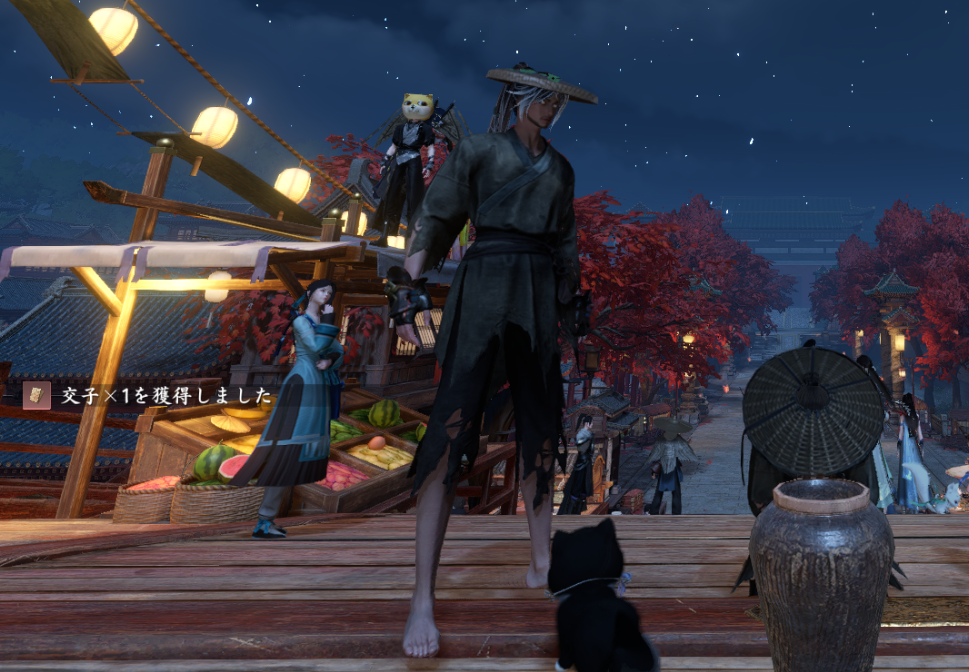 何にでもなれるMMORPG『逆水寒』で「物乞い」の生き様を見せつける。CBT最終日、記念の花火で、物乞い。恵んでくれた同志が現る_018