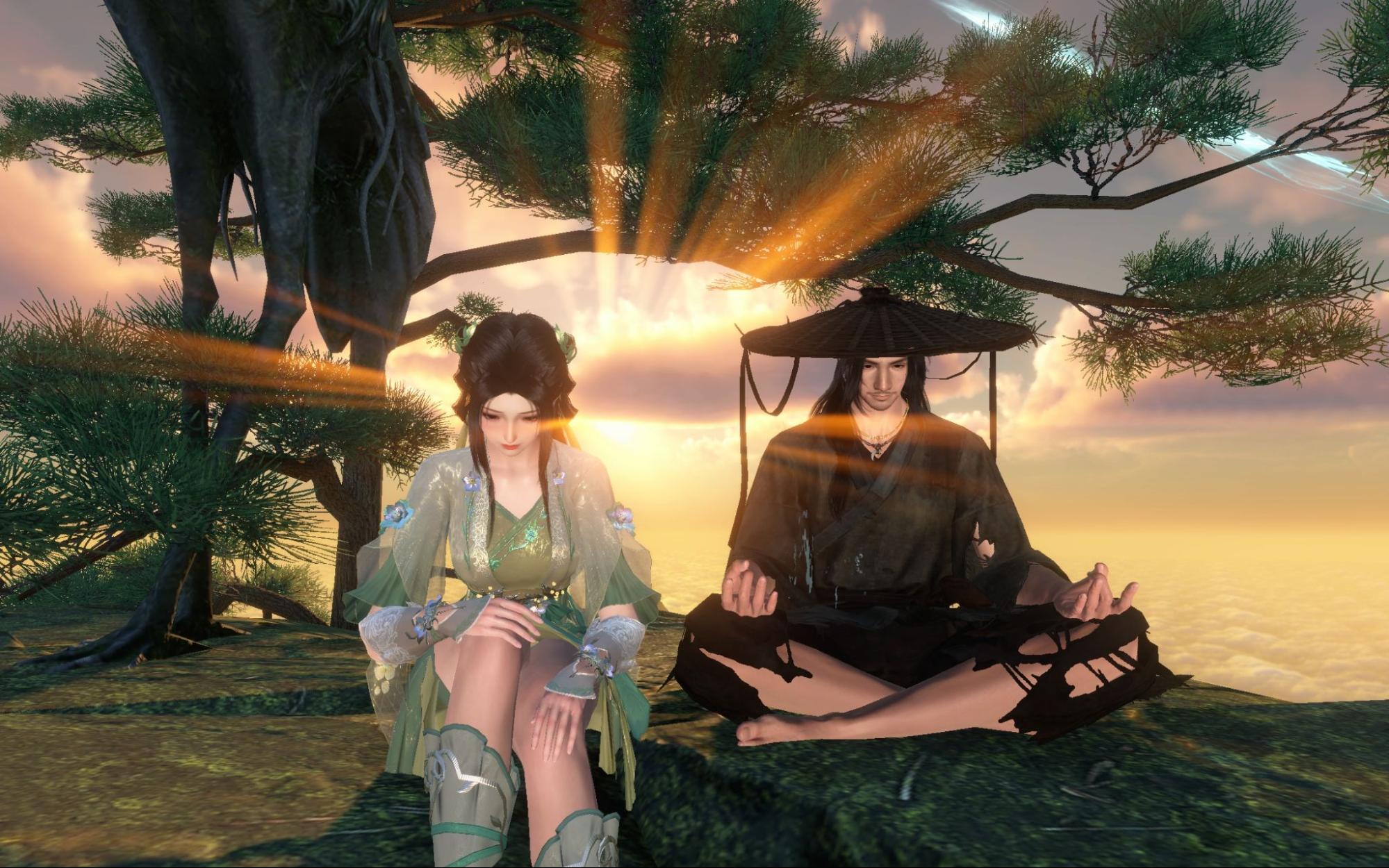 何にでもなれるMMORPG『逆水寒』で「物乞い」の生き様を見せつける。CBT最終日、記念の花火で、物乞い。恵んでくれた同志が現る_023