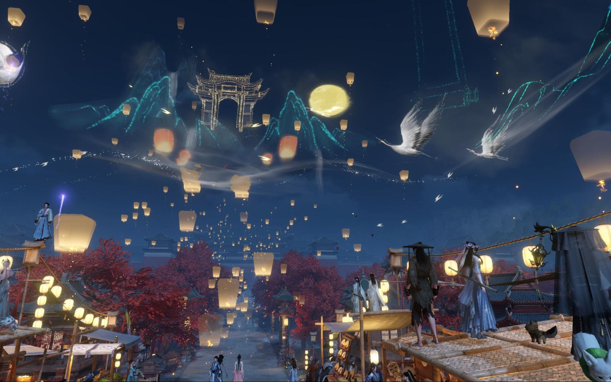 何にでもなれるMMORPG『逆水寒』で「物乞い」の生き様を見せつける。CBT最終日、記念の花火で、物乞い。恵んでくれた同志が現る_016