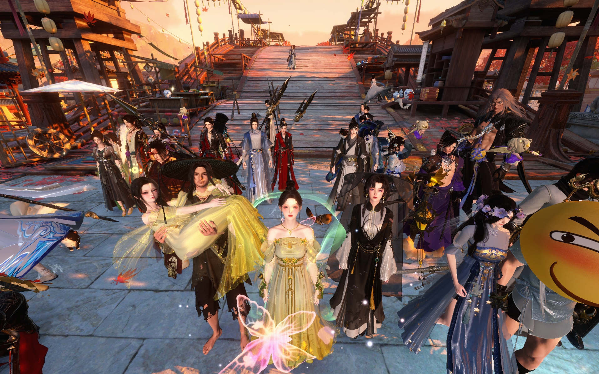 何にでもなれるMMORPG『逆水寒』で「物乞い」の生き様を見せつける。CBT最終日、記念の花火で、物乞い。恵んでくれた同志が現る_019